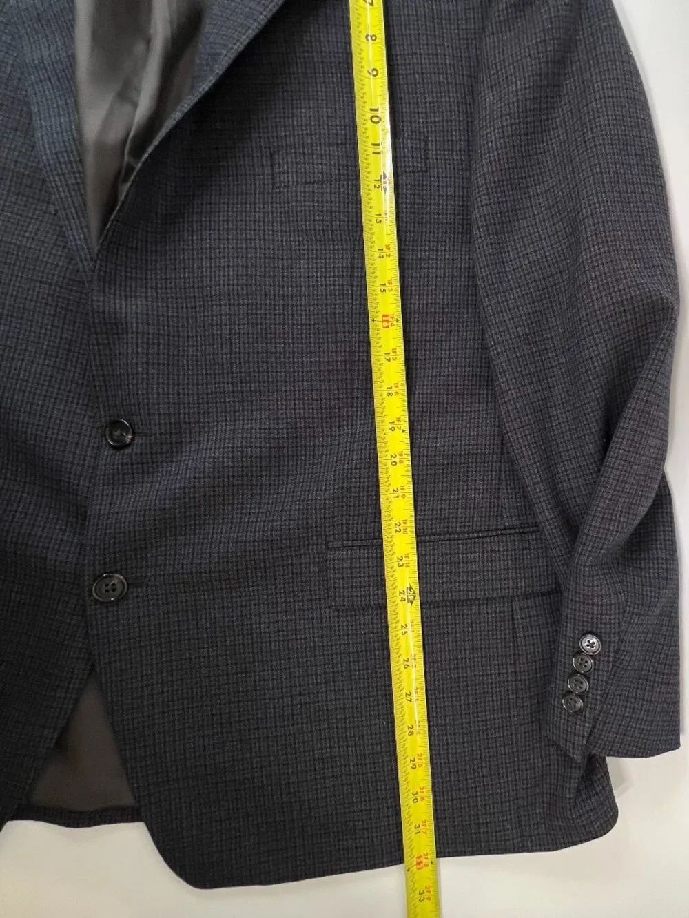 Lauren Ralph Lauren Men’s Wool Blazer 48R Gray Check Two Button Sport Coat